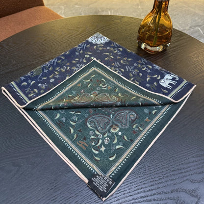 Elephant Paisley Wool Scarf Oversized Bohemian Digital Print Scarf Supplier