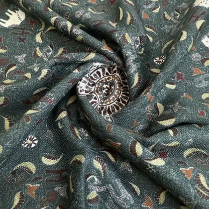 Elephant Paisley Wool Scarf Oversized Bohemian Digital Print Scarf Supplier