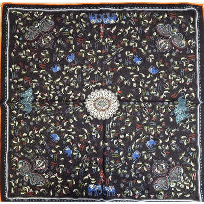 Elephant Paisley Wool Scarf Oversized Bohemian Digital Print Scarf Supplier