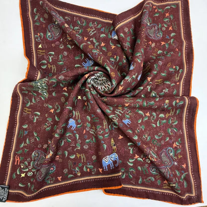 Elephant Paisley Wool Scarf Oversized Bohemian Digital Print Scarf Supplier