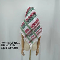 3 color Palestine Scarf Keffiyeh Head Neck Wrap with Jacquard and Tassel