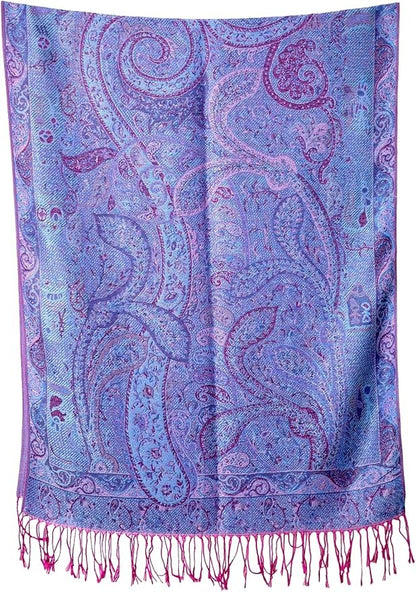Factories Reversible Paisley Pashmina Rave Scarf – Exotic Indian Shawls and Wraps
