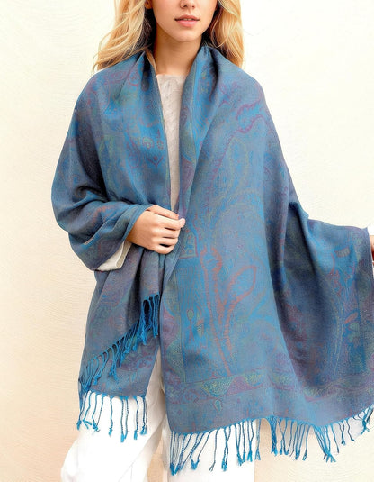 Boho Paisley Festival Scarf – Reversible Design