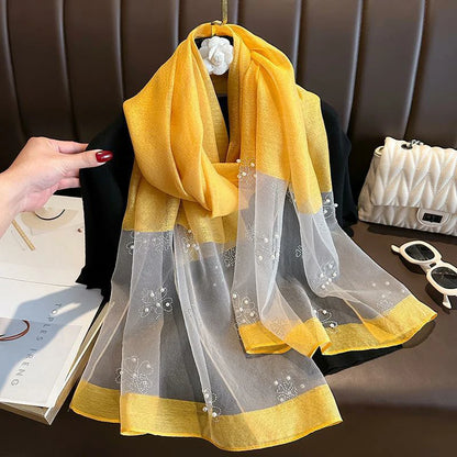 yellow silk scarf