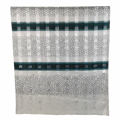 Geometric Pebble Print Viscose Hijab Lightweight Striped Shawl for Women