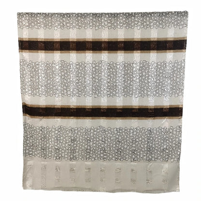 Geometric Pebble Print Viscose Hijab Lightweight Striped Shawl for Women