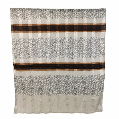 Geometric Pebble Print Viscose Hijab Lightweight Striped Shawl for Women