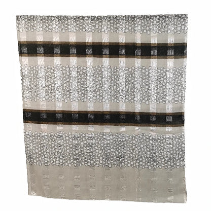 Geometric Pebble Print Viscose Hijab Lightweight Striped Shawl for Women