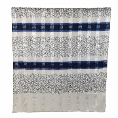 Geometric Pebble Print Viscose Hijab Lightweight Striped Shawl for Women