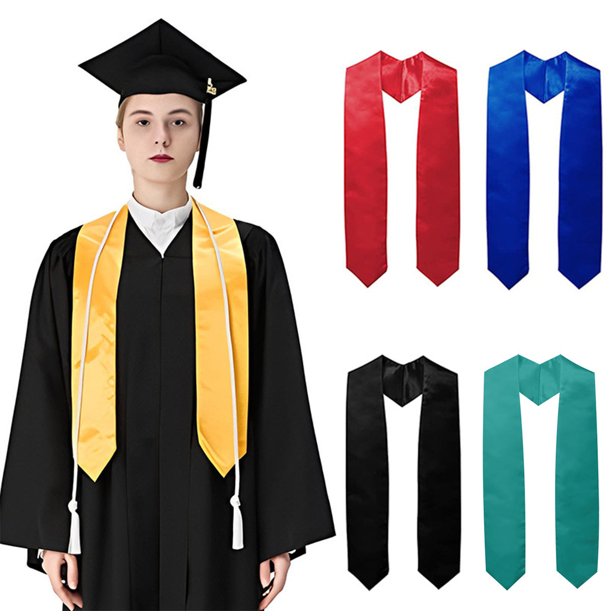 Plain Stole Satin Sash
