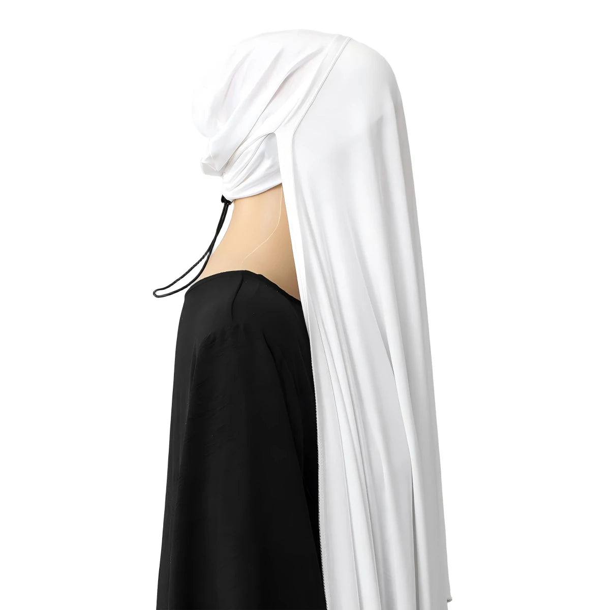 Instant Khimar with Adjustable Inner Tie Cap Non-Slip Full Coverage Hijab