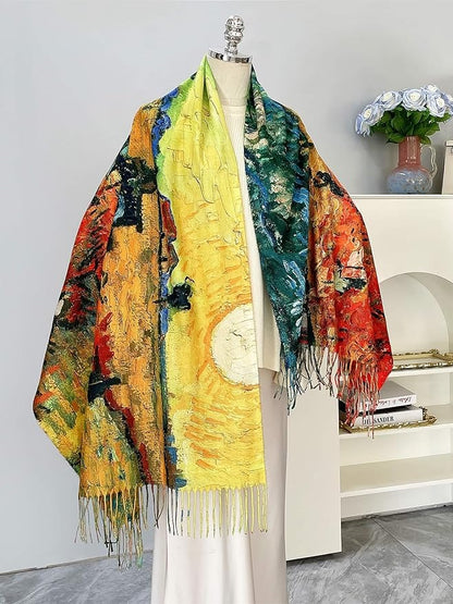 Master Oil Painting Art Scarf 