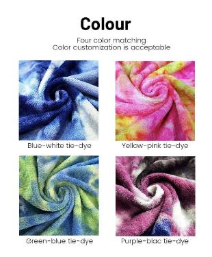 Multifunctional tie-dyed beach towel