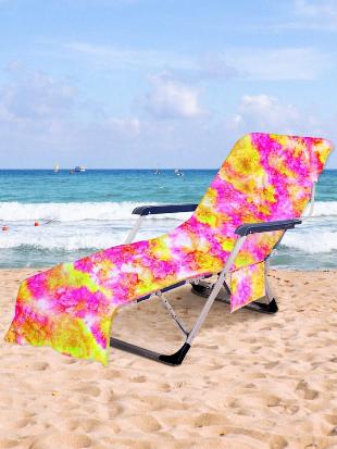 Multifunctional tie-dyed beach towel