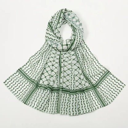 green wrap chiffon 