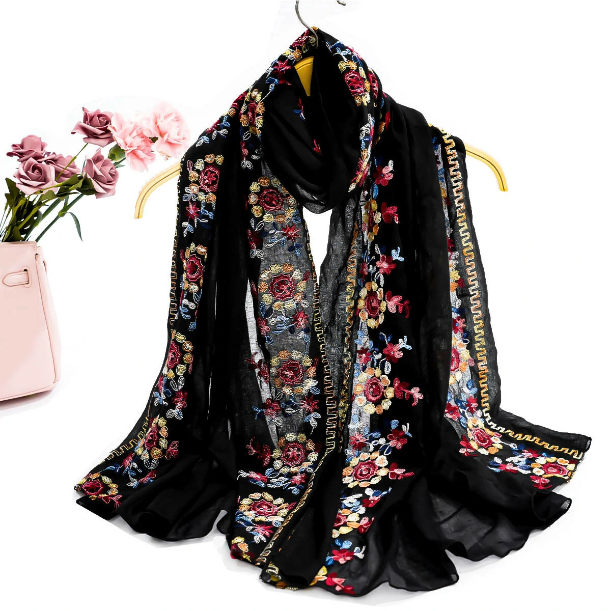 black Bohemian Scarf
