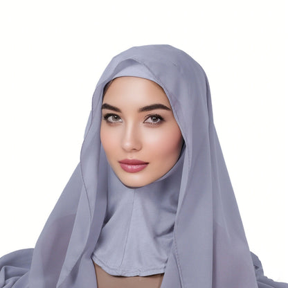 Silver double-layered headscarf
