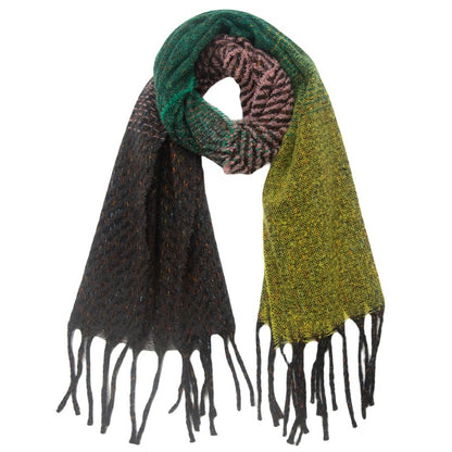 elegant gradient herringbone scarf soft 