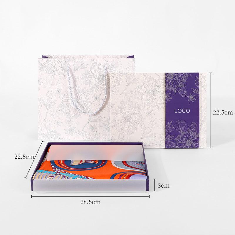 Personalized customization Exquisite and elegant High-grade silk scarf Fashion gift box set