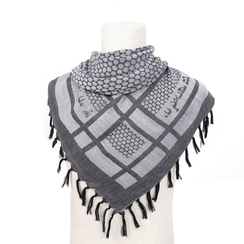 Neck Head Wrap with Tassel for Men Women