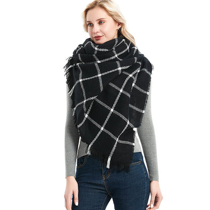 Warm large winter scarf