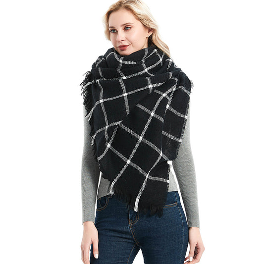 Warm large winter scarf