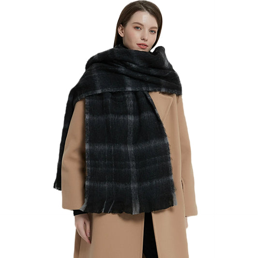 Ultra Large Soft Warm Plaid Scarf 