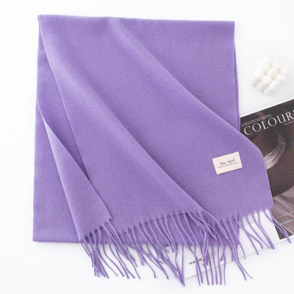 Women's Morandi Color Plain Knitted Scarf - Stylish And Warm Winter Essential Gift Bulk