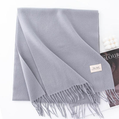 Morandi color Plain scarf