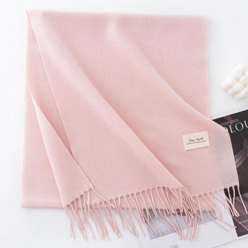 Women's Morandi Color Plain Knitted Scarf - Stylish And Warm Winter Essential Gift Bulk