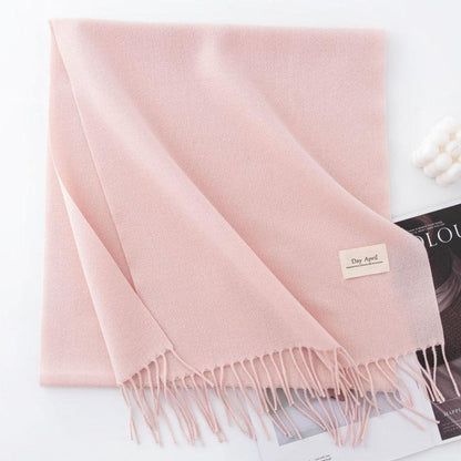 Women's Morandi Color Plain Knitted Scarf - Stylish And Warm Winter Essential Gift Bulk