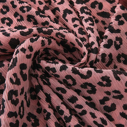 Saudi Arabia Head Covering Leopard Print Hijab Scarf for Sunscreen Women