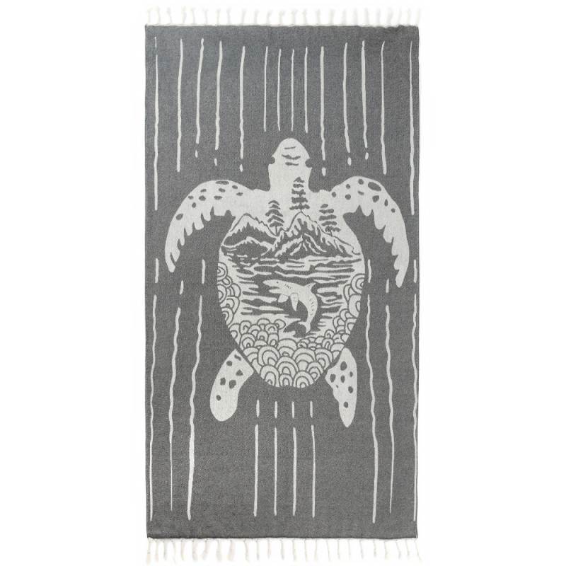 Sea Turtle Pattern Turkish Beach Towel