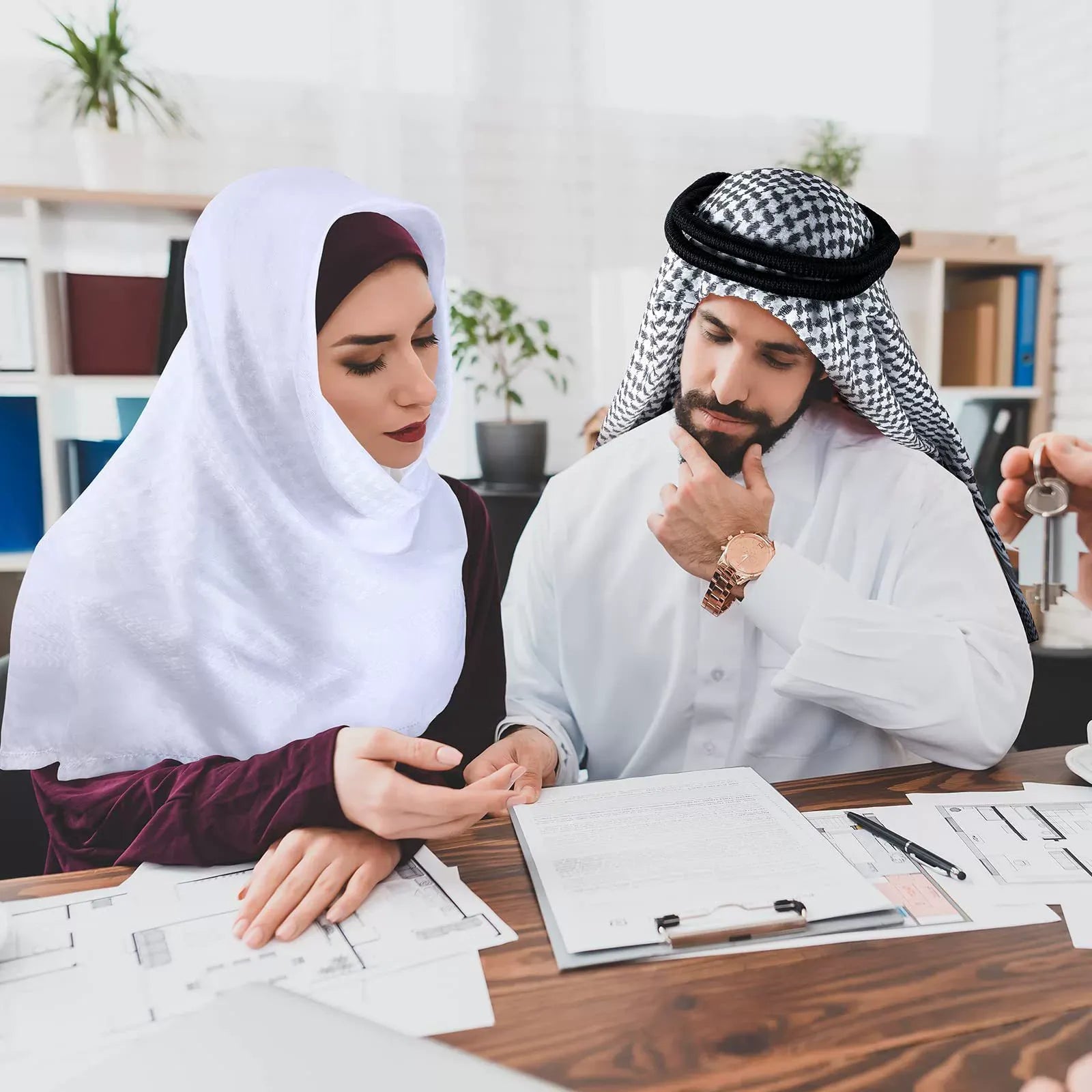 Display of Arab headscarf wearing