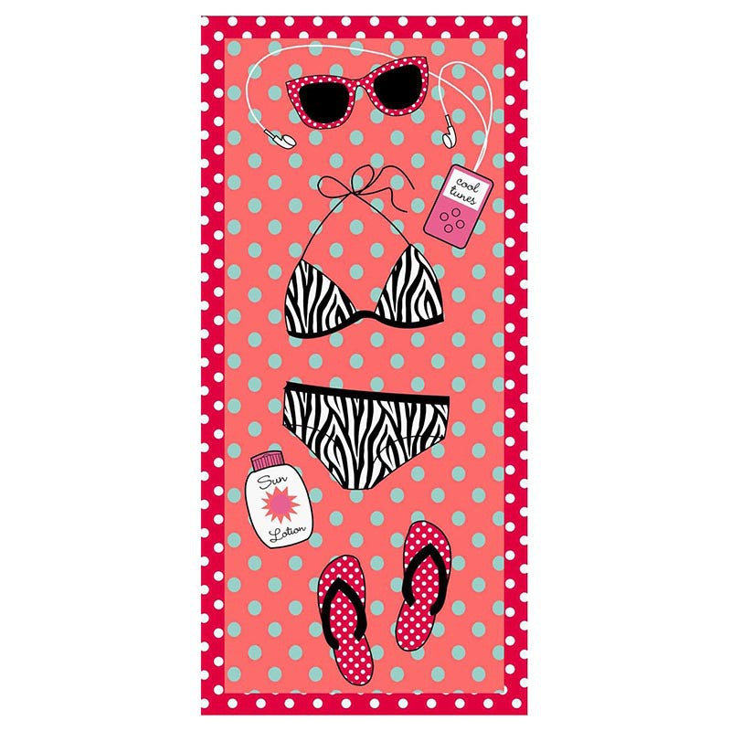 pink Flip-Flop beach towel