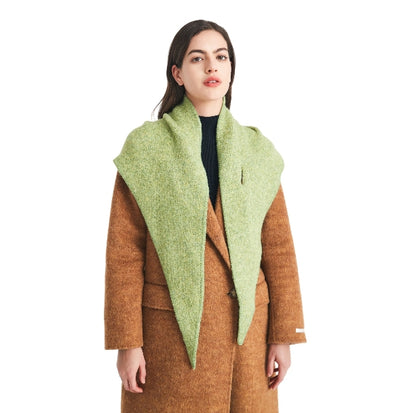 Korean style wool knitted triangle scarf shawl