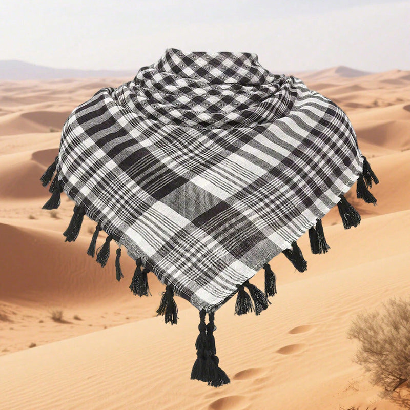 Tactical Desert Scarf Shemagh Arab Neck Head Wrap With Tassel Wholesal tactical-desert-scarf-shemagh-arab-neck-head-wrap-with-tassel-wholesal
