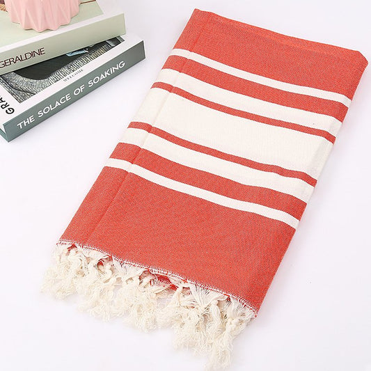 red custom turkish beach towels