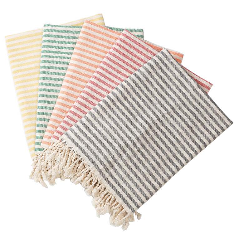 Turkish Cotton Beach Towel with Fringe