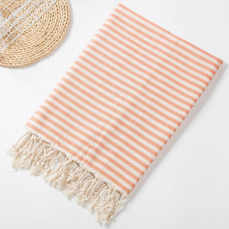 Turkish Cotton Beach Towel with Fringe