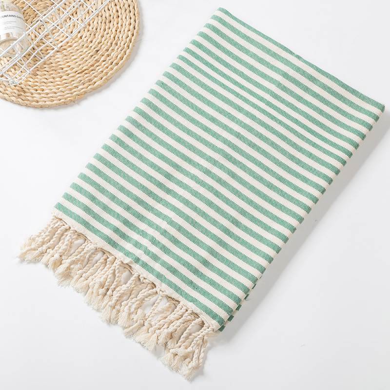 Turkish Cotton Beach Towel with Fringe