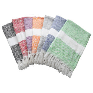 Beach Towel Supplier Turkish Fringe Diamond bath Towel - jacquard diamond shape