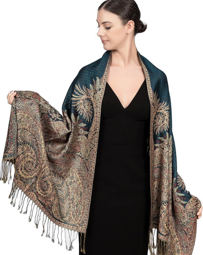 Bulk Vintage Fringed Cashmere Warm Scarf - Outdoor Travel Blanket Theater Shawl