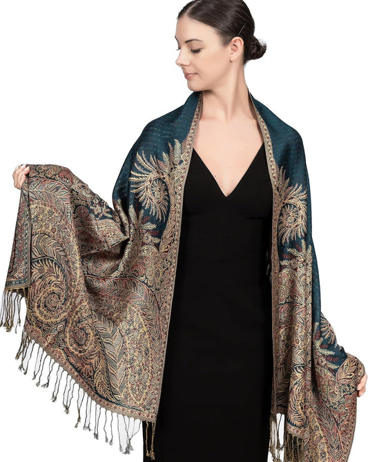 Bulk Vintage Fringed Cashmere Warm Scarf - Outdoor Travel Blanket Theater Shawl