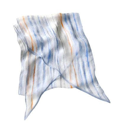 Wholesale Abstract Watercolor Brushstroke Chiffon Scarf with Pointed Ends