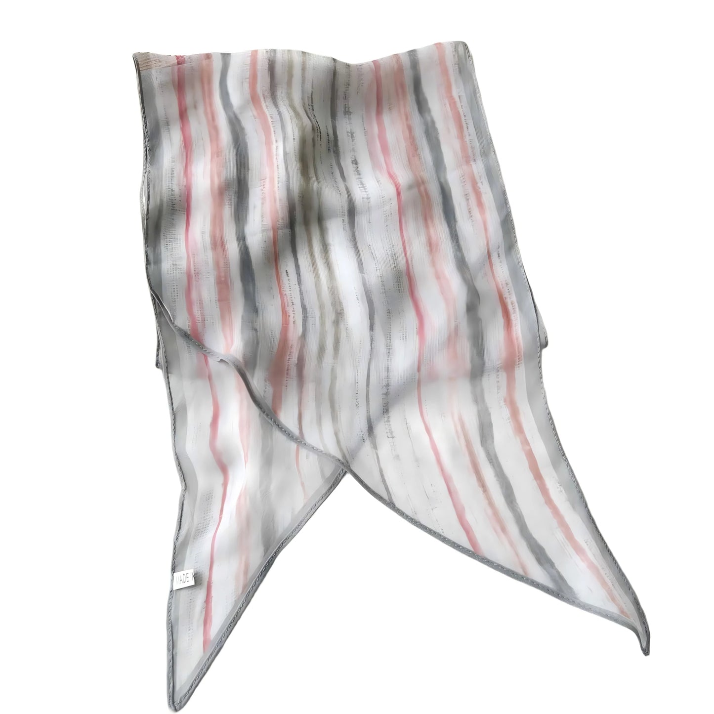 Wholesale Abstract Watercolor Brushstroke Chiffon Scarf with Pointed Ends
