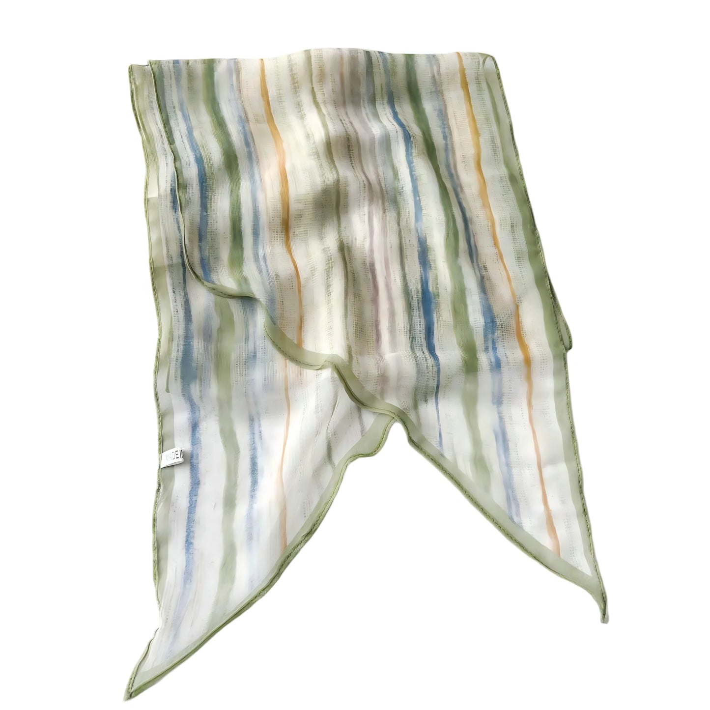 Wholesale Abstract Watercolor Brushstroke Chiffon Scarf with Pointed Ends