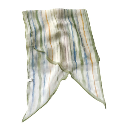 Wholesale Abstract Watercolor Brushstroke Chiffon Scarf with Pointed Ends