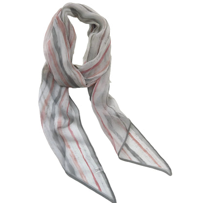 Wholesale Abstract Watercolor Brushstroke Chiffon Scarf with Pointed Ends