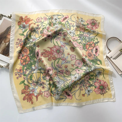 Yellow Babushka handkerchief